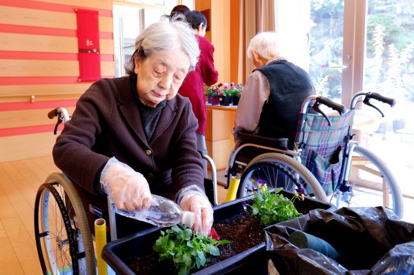 ささやきの園通信（寄せ植えをしました）