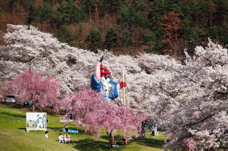 恒例のキティパークでお花見