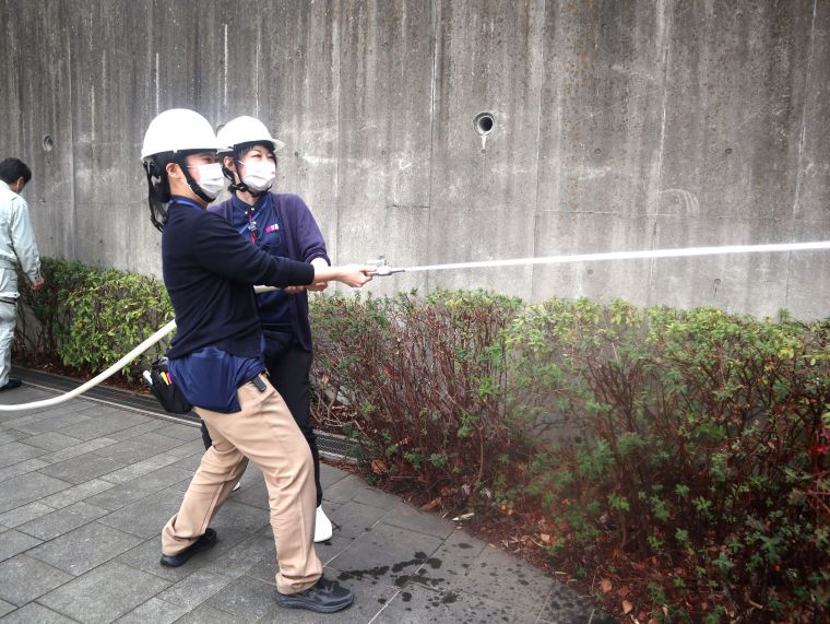 消防署協力の防災訓練