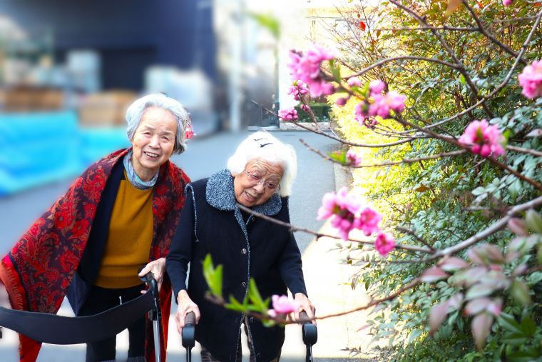 お二人そろっては初のお散歩！お話しも弾んでとっても楽しそう💕