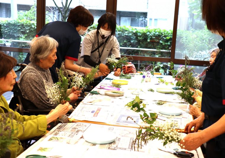 ラベンダーのスワッグ作り