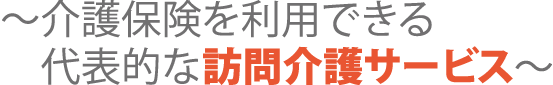 介護保険を利用できる代表的な訪問介護サービス